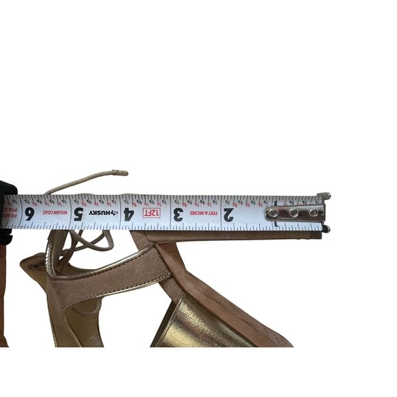 JIMMY CHOO Moira Tan Suede Ankle Tie Sandals Heels Size 37.5 - Picture 9 of 9